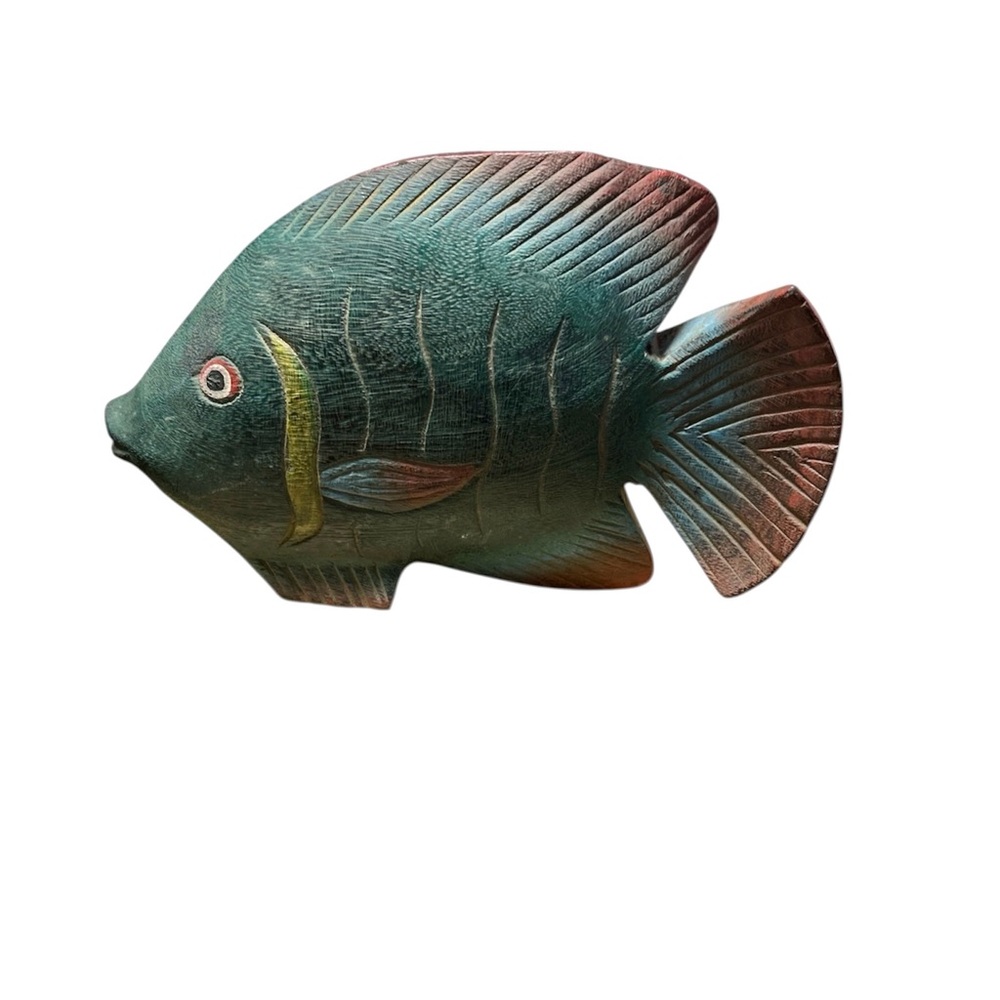 Decorative Green Fish Sculpture